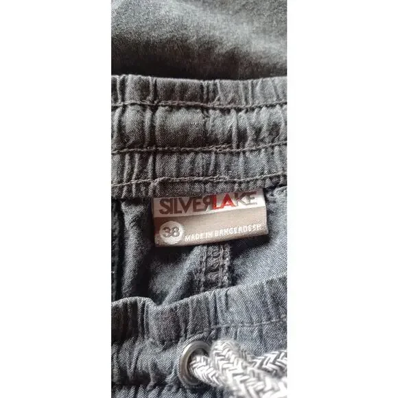 Silver Lake Men’s 100% Cotton Shorts Size 38 Heather Grey Coastal Casual Lounge - Picture 6 of 8